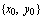 {x _ 0, y _ 0}