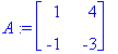 A := Matrix(%id = 17864144)