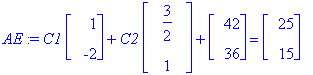 AE := C1*Vector(%id = 16314156)+C2*Vector(%id = 16270020)+Vector(%id = 3119176) = Vector(%id = 16541112)
