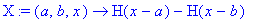 CHI := proc (a, b, x) options operator, arrow; H(x-a)-H(x-b) end proc