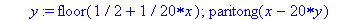gtahti2 := proc (x::algebraic) local y; y := floor(1/2+1/20*x); paritong(x-20*y) end proc