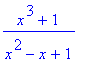 (x^3+1)/(x^2-x+1)