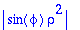 abs(sin(phi)*rho^2)