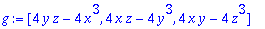 g := vector([4*y*z-4*x^3, 4*x*z-4*y^3, 4*x*y-4*z^3]...