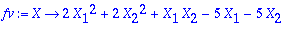 fv := proc (X) options operator, arrow; 2*X[1]^2+2*...