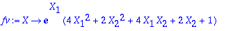 fv := proc (X) options operator, arrow; exp(X[1])*(...