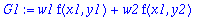 G1 := w1*f(x1,y1)+w2*f(x1,y2)