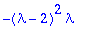 -(lambda-2)^2*lambda