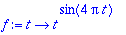 f := proc (t) options operator, arrow; t^sin(4*Pi*t) end proc