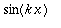 sin(k*x)