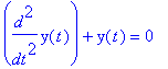 diff(y(t),`$`(t,2))+y(t) = 0