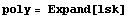 poly = Expand[lsk]