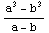(a^3 - b^3)/(a - b)