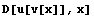 D[u[v[x]], x]