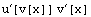 u^'[v[x]] v^'[x]