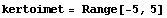kertoimet = Range[-5, 5]