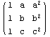 (            2 )   1    a    a               2   1    b    b               2   1    c    c