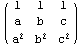 (              )   1    1    1     a    b    c     2    2    2   a    b    c